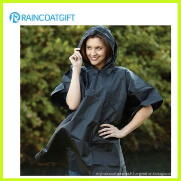 Poncho de pluie à capuchon en PVC léger (RVC-034)